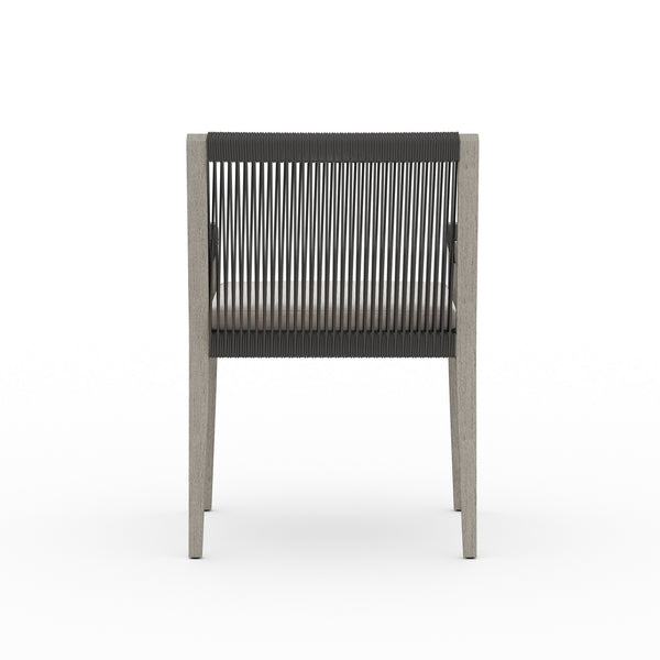 Sherwood Dining Armchair In Grey/Stone Grey