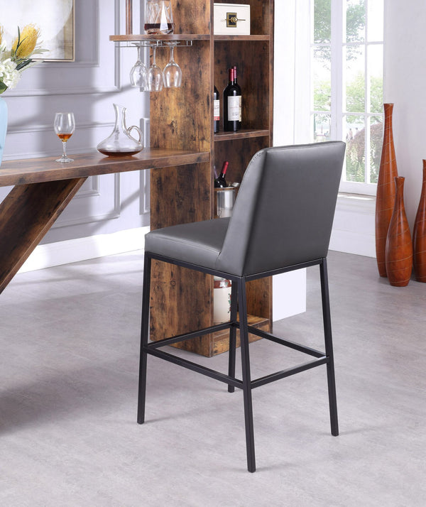 Bernard Stool In Grey Faux Leather