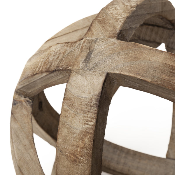 Tibik 8L x 8W Natural Wooden Orb