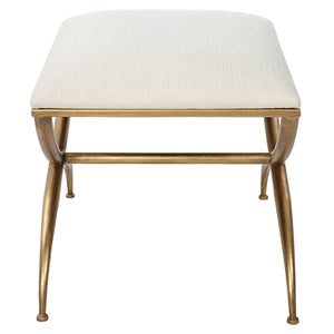 Crossing Small White Bench