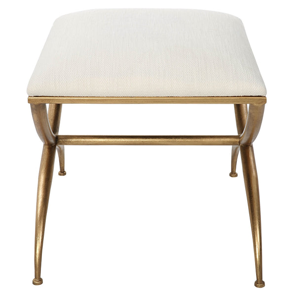 Crossing Small White Bench