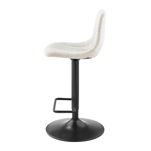 Robert KD Fabric Gaslift Swivel Bar Stool, Posh Ivory