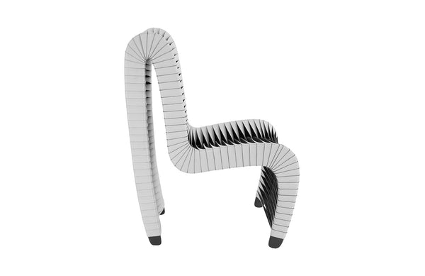 Seat Belt Dining Chair, High Back Grey/Black