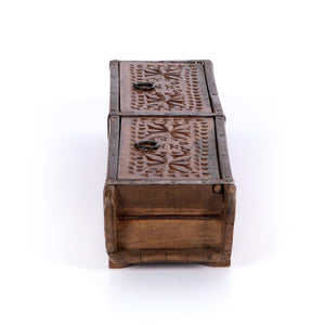 Found Carved Box In Reclaimed Natural
