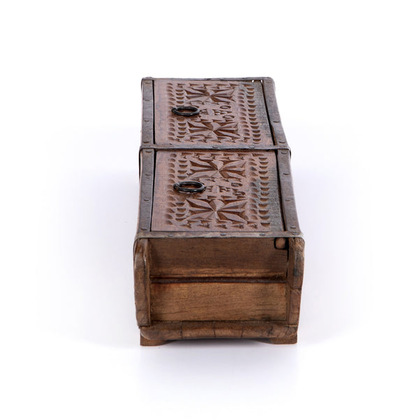 Found Carved Box In Reclaimed Natural
