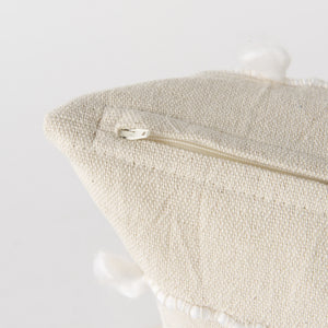 Erica 13 x 21 Cream With White Detail Decorative Pillow Cover
