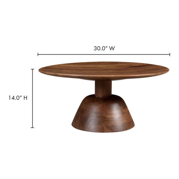 Moe's Nels Dark Brown Acacia Coffee Table