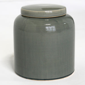 Ceramic Textured Jar with Lid