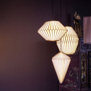 Origami Paper Lamp, 20"H
