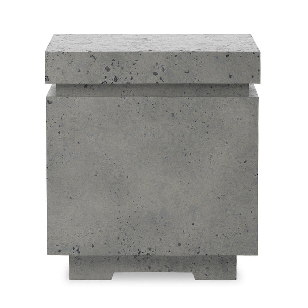 Posen Outdoor Square Propane Enclosure In Pewter Concrete