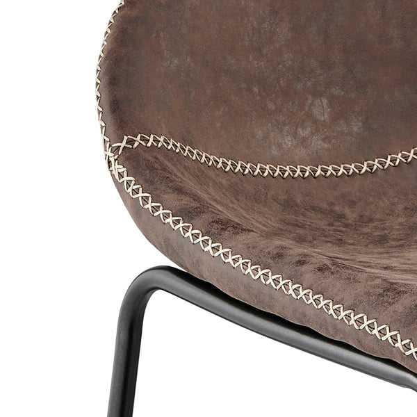 Leighton KD PU Counter Stool, Vintage Coffee Brown
