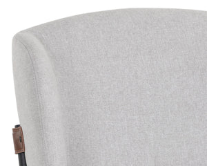 PEARCE DINING CHAIR - LIGHT GREY / BRAVO COGNAC