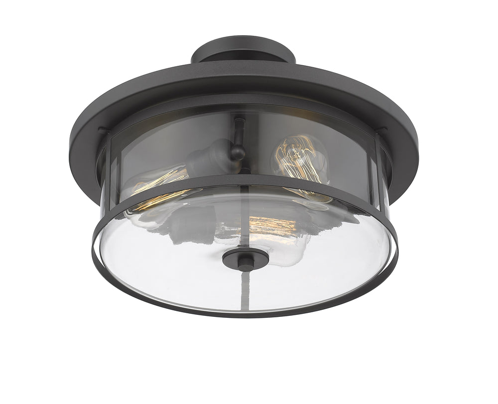Savannah 3 Light Semi Flush Mount in Bronze Finish