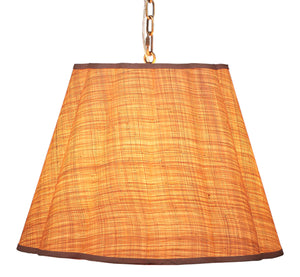 Scalloped 1-Light Pendant, Raffia