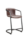 Moe's Freeman Counter Stool Set of 2 - Brown Leather