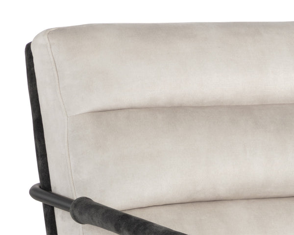 TRISTEN LOUNGE CHAIR - NONO CREAM / NONO DARK GREEN