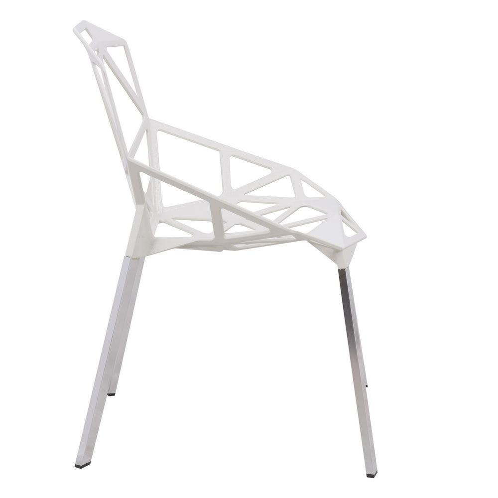 ANKST PAINTED IRON CHAIR - WHITE