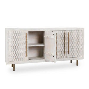 Norwood Solid Wood 4Dr Buffet - Coastal White