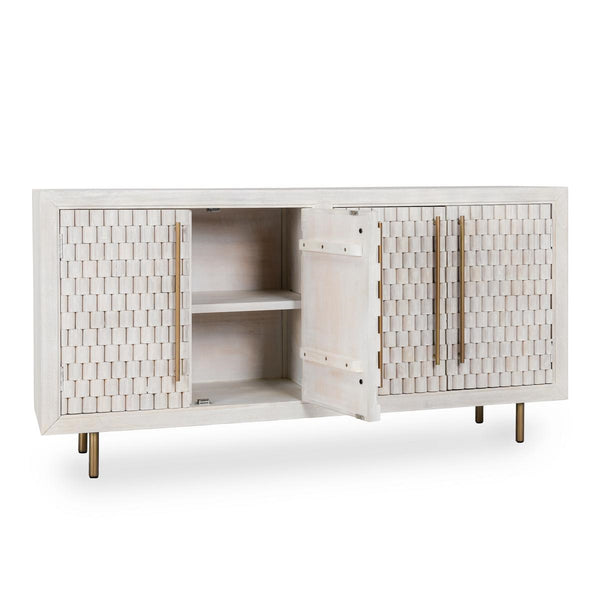 Norwood Solid Wood 4Dr Buffet - Coastal White