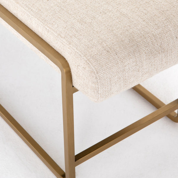 Sled Bench in Thames Cream