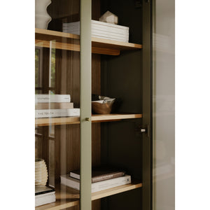 Moe's Hannah Tall Cabinet with Glass Doors