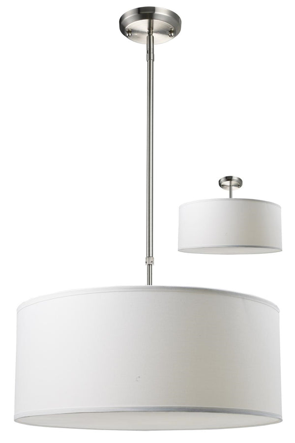 Albion 3 Light Pendant in Brushed Nickel Finish