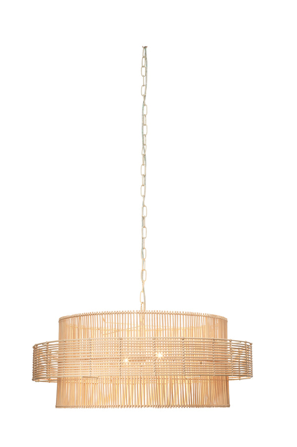 Concentric Rattan 2-Light Pendant