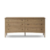 Maggie 6 Drawer Dresser - Aged Smoked Oak Resawn