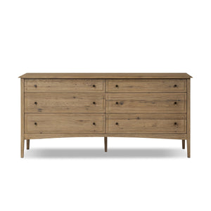 Maggie 6 Drawer Dresser - Aged Smoked Oak Resawn
