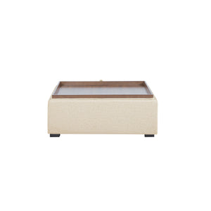 Moe's Montana Storage Ottoman Flecked Oat