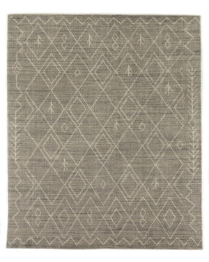 Nador Moroccan Hand In Knotted Rug In Gr In 10X14