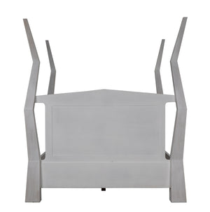 Patras Queen Bed in White Wash Mahogany