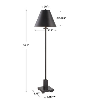 Pilot Black Buffet Lamp
