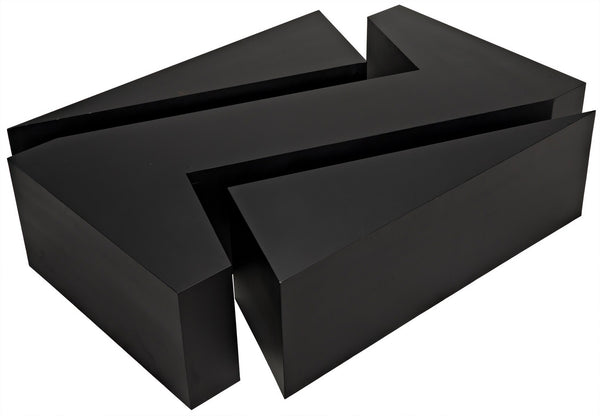 Element Industrial Steel Coffee Table in Matte Black
