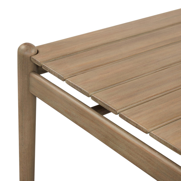 ROSEN OUTDOOR DINING TABLE 81" IN EUCALYPTUS