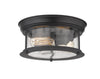 Sonna 2 Light Flush Mount in Matte Black Finish