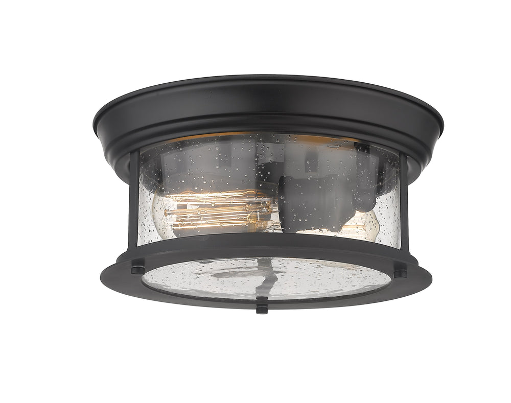 Sonna 2 Light Flush Mount in Matte Black Finish