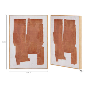 Moe's Cici 1 Framed Painting with Pine Frame