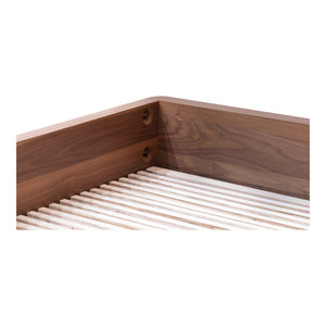 Round Off King Bed in Walnut Brown