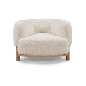 Pasadena Upholstered Accent Chair in Natural Wood