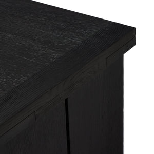 Warby End Table in Worn Black Oak