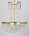 St. Petersburg Chandelier, Antique Brass and Glass