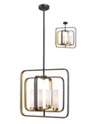 Aideen 4 Light Pendant in Bronze Gold Finish