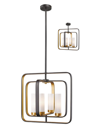 Aideen 4 Light Pendant in Bronze Gold Finish