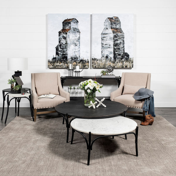 Saturn I Small Black Metal Table Candle Holder