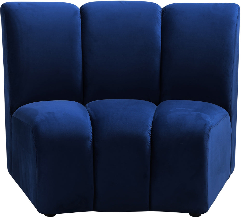 Lynda Modular Chair In Navy Velvet