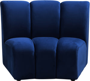 Lynda Modular Chair In Navy Velvet