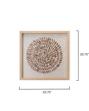 Riviera Framed Wall Art, Beige Simnia Shell