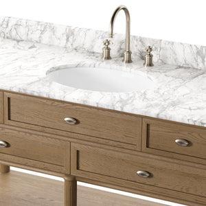 Toulouse Single Wide Vanity - Washed Blonde Oak Veneer