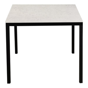 Moe's Parson Small Marble Dining Table, White